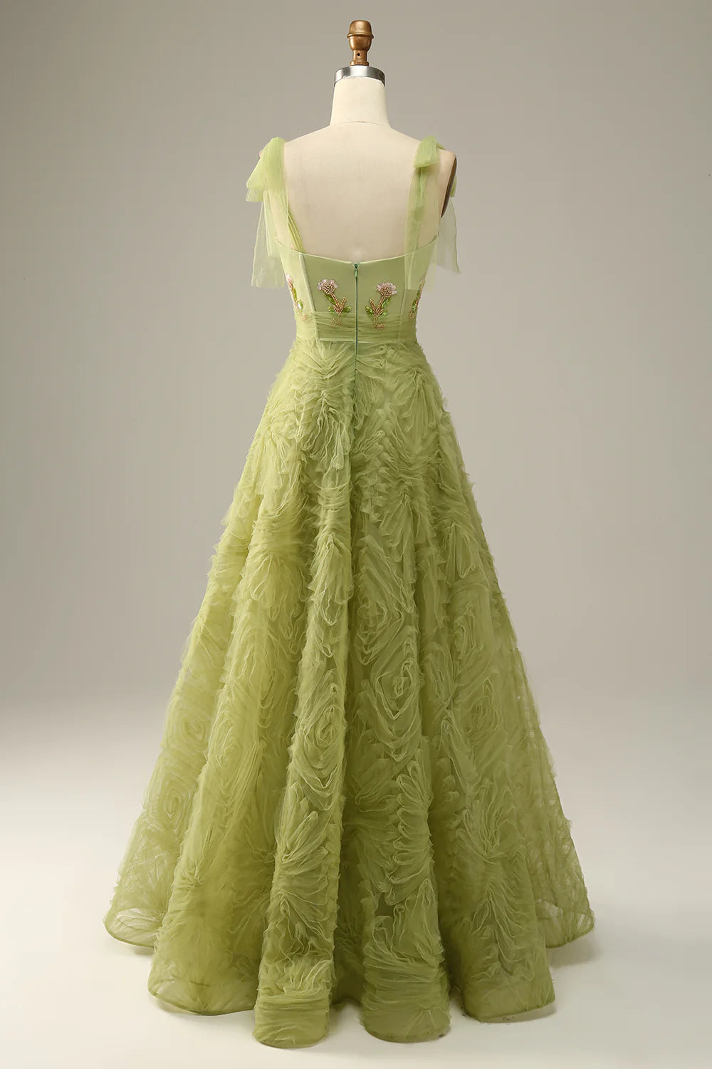 A-Line Light Green Tulle Full Of Charm Prom Dress