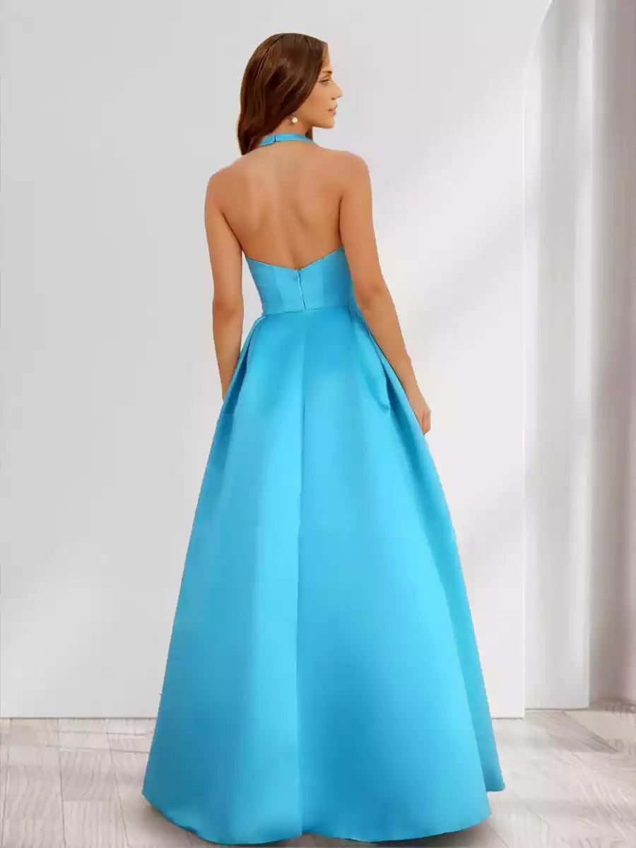 A charming A-line/princess style backless sleeveless pleated Bridesmaid Dresses