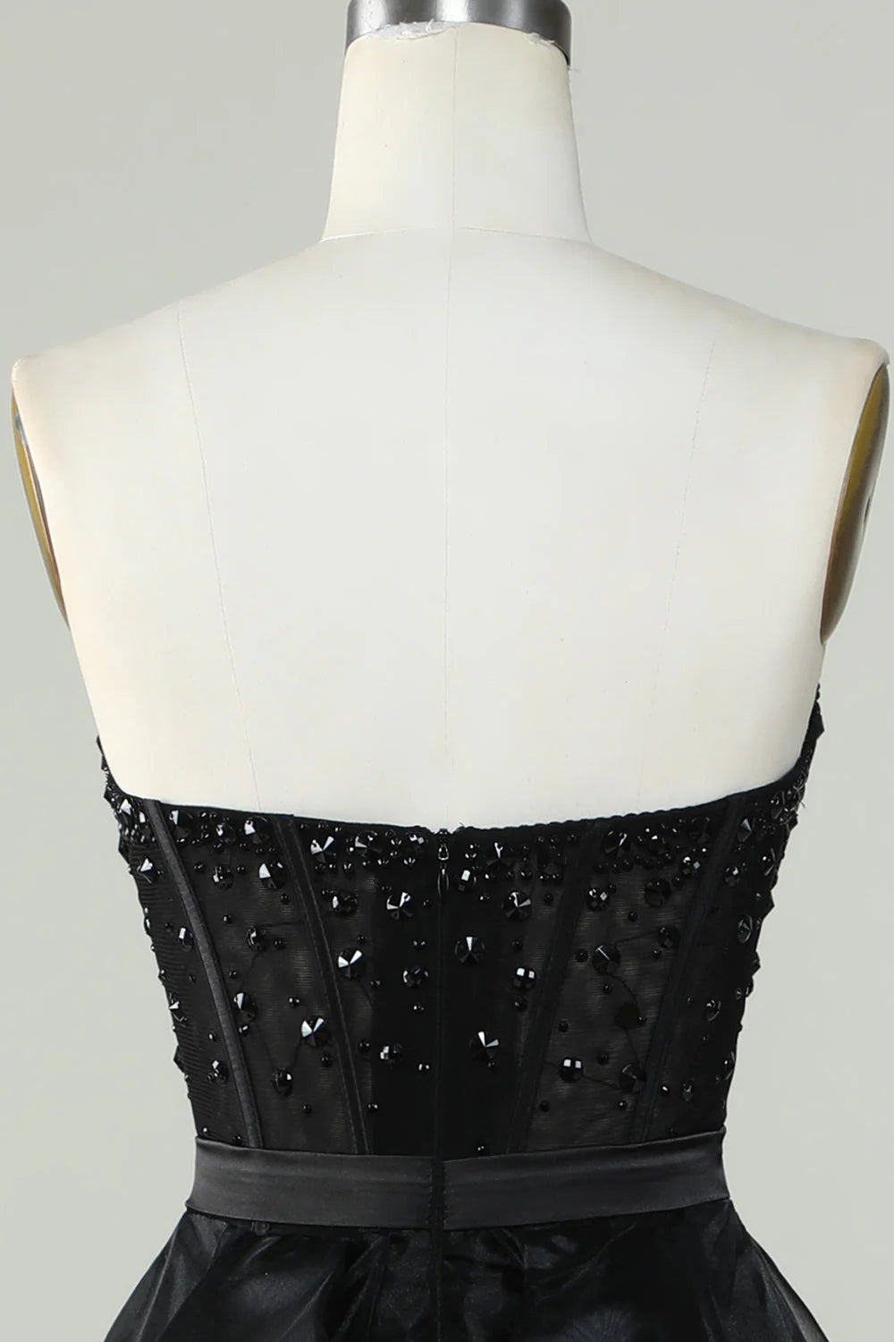 Black Princess A Line Sweetheart Strapless Formal Evening Dress