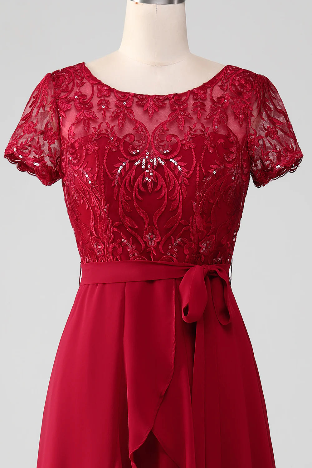 Navy Chiffon A-line Scoop Neck Mother of the Bride Dress