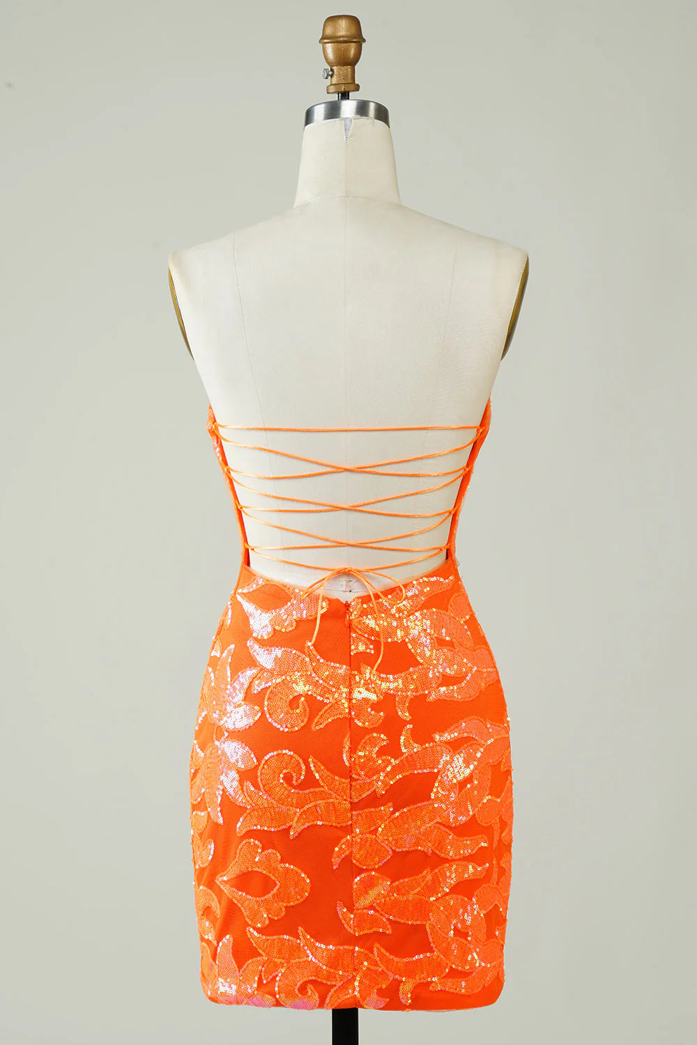 Strapless Orange Tight Full Of Charm Homecoing Dress