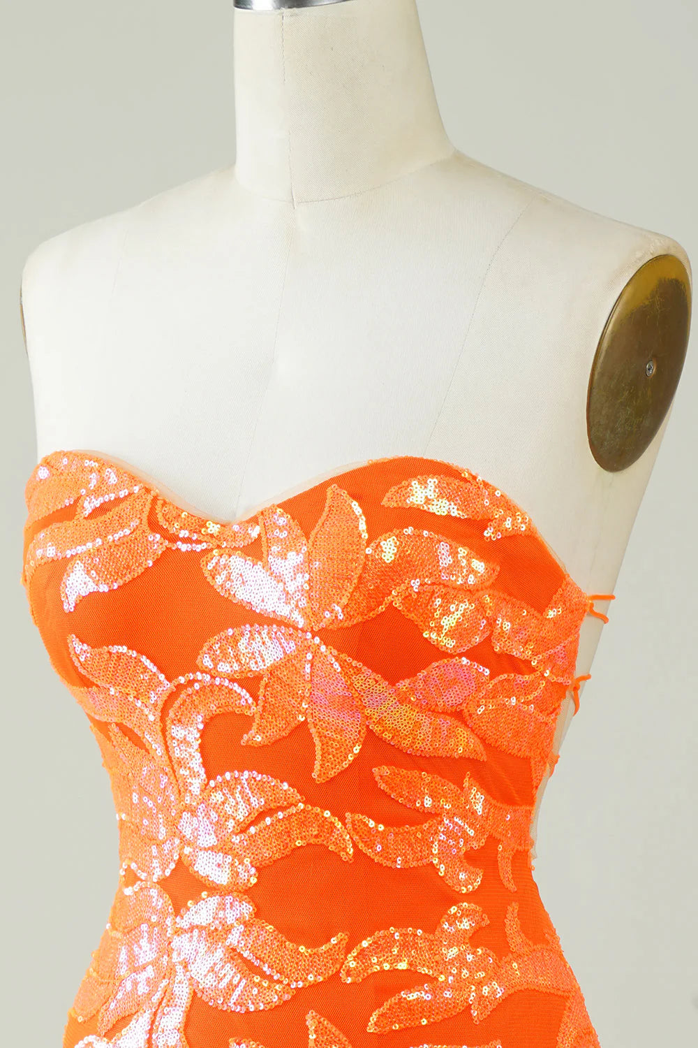 Strapless Orange Tight Full Of Charm Homecoing Dress