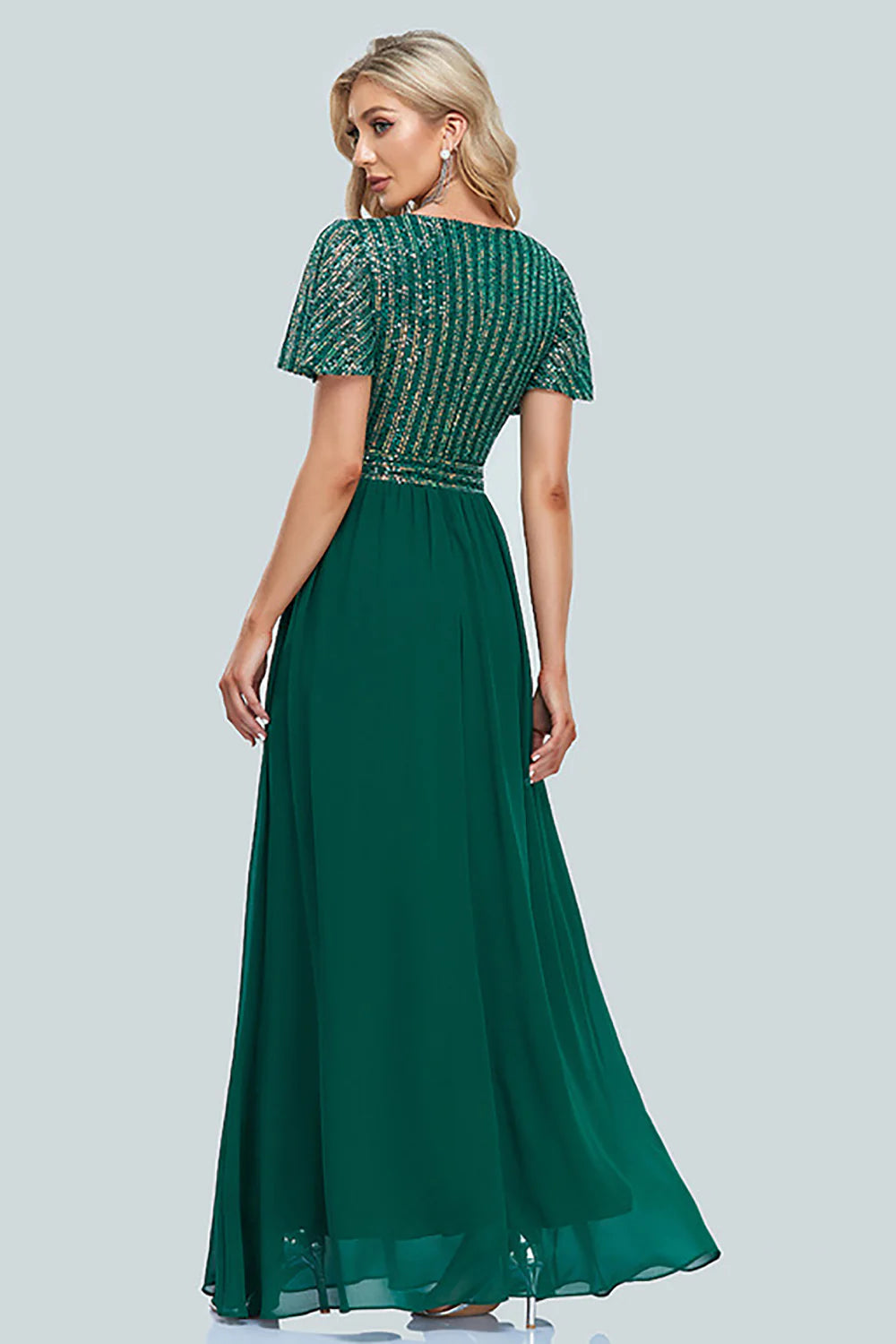 Sparkly Green Chiffon Beaded Full Of Charm Mother of the Bride Dresses