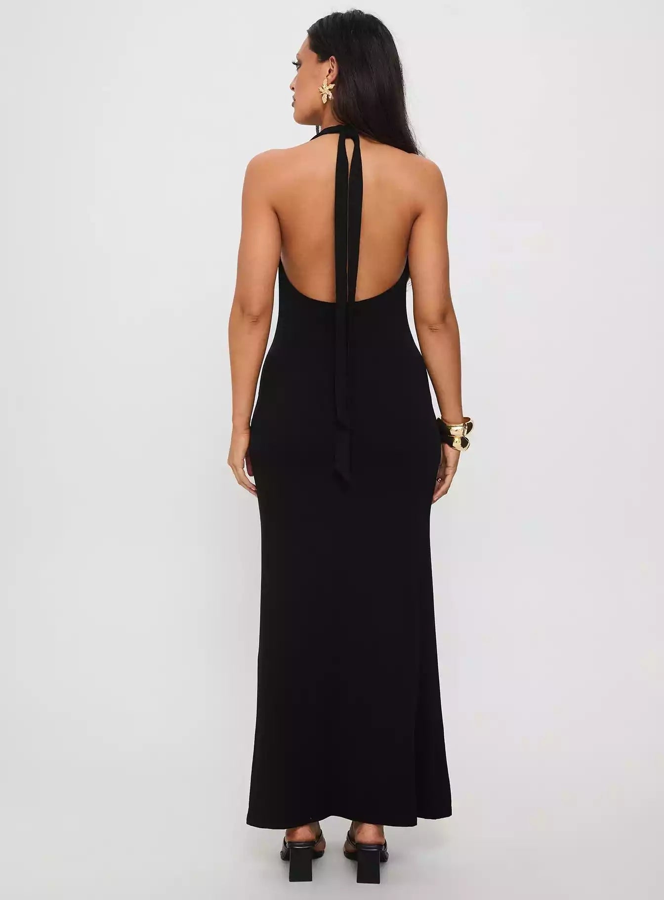 Charming camisole long, hanging neckline, pleated backless, fully lined, slim fit Prom Dresses