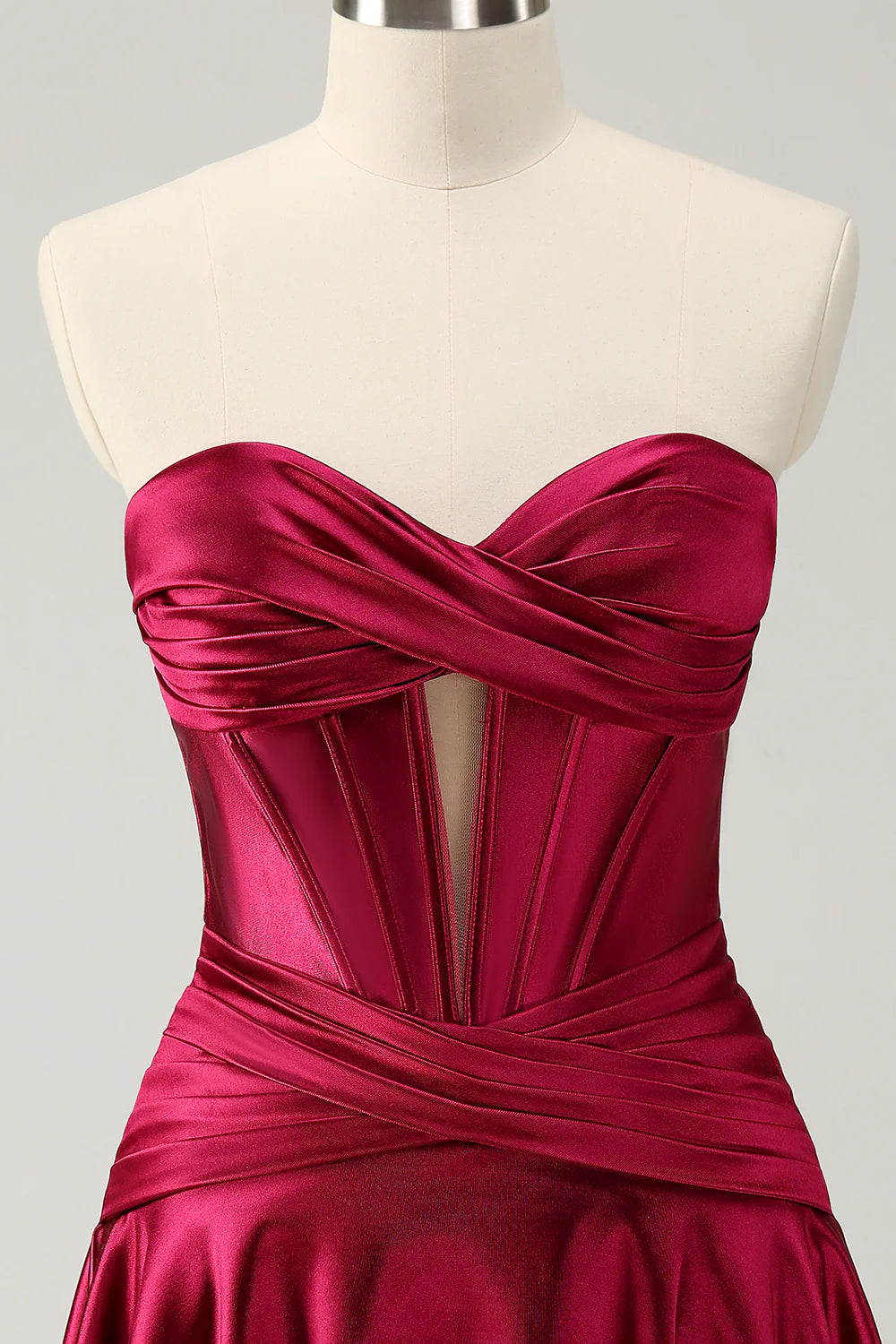 Cute Burgundy A Line Sweetheart Criss Cross Corset Homecoming Dress with Ruffles