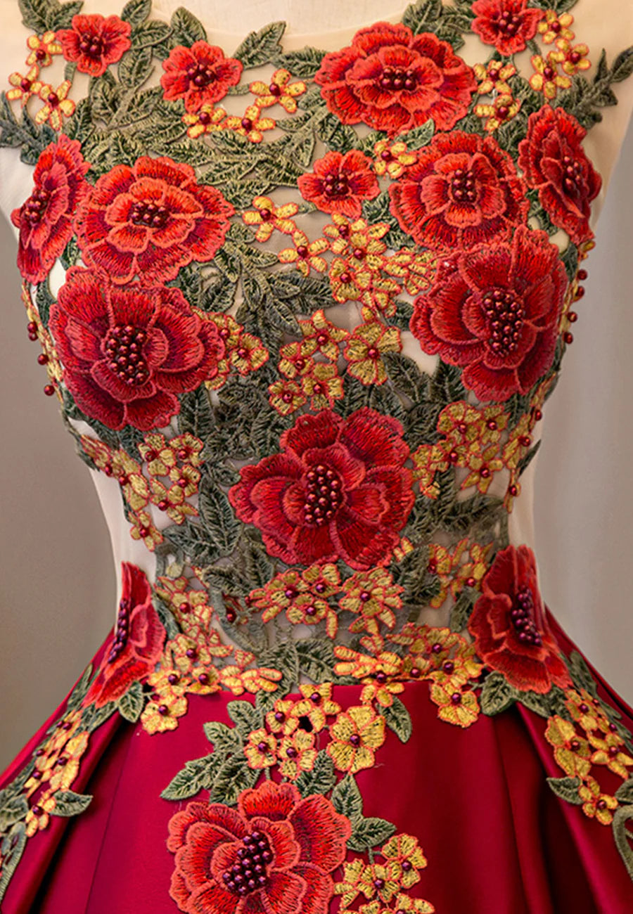 Cute Saitn Lace Short Prom Dresses, A-Line Party Dresses