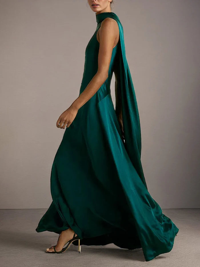 Peacock Prom Dress Sheath/Column Minimalist Sleeveless Peacock Floor Length Prom Dresses