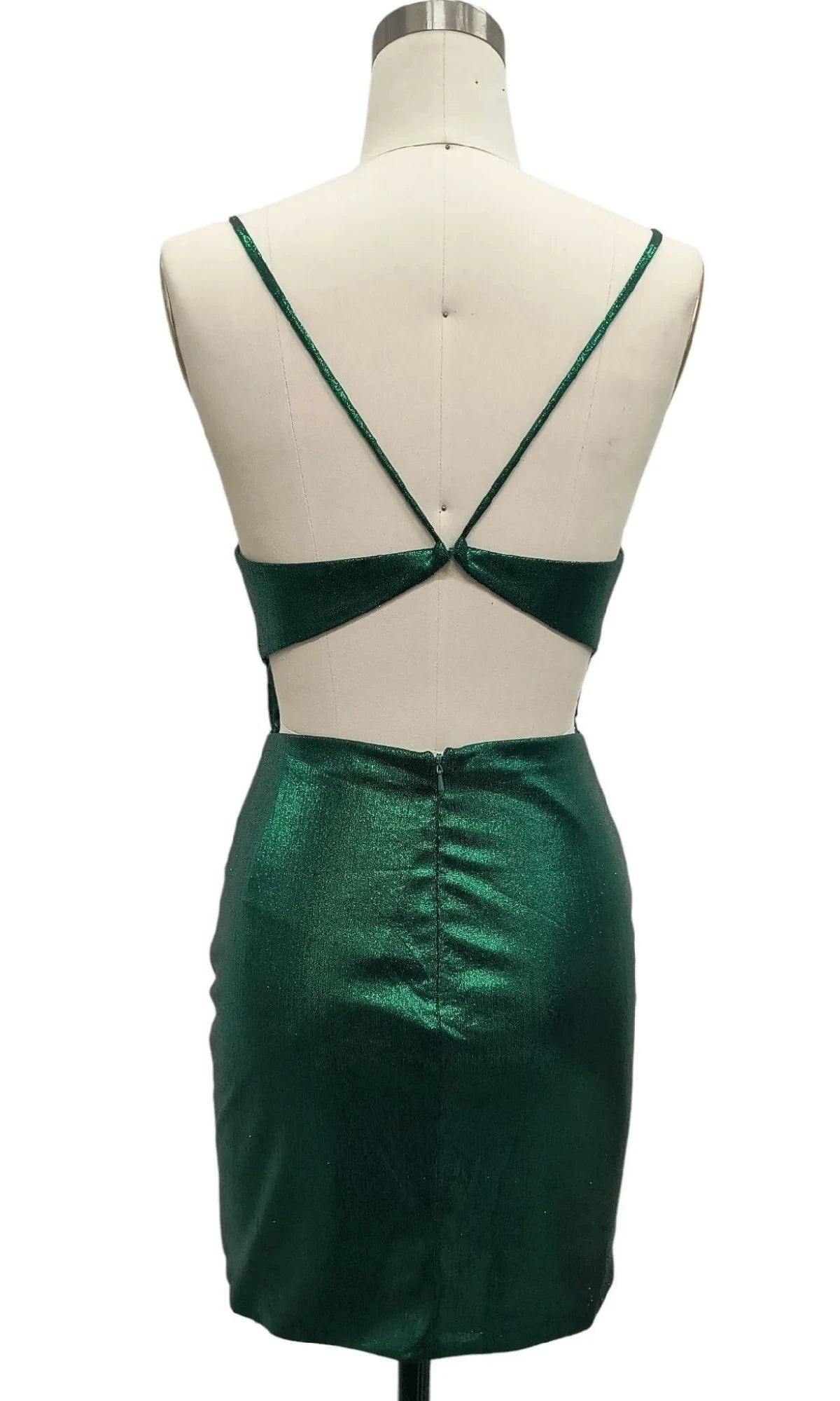 Dazzling Velvet Sheath Sweetheart V-Neck Spaghetti Strap Open Criss-Cross Back Mini Homecoming Dresses