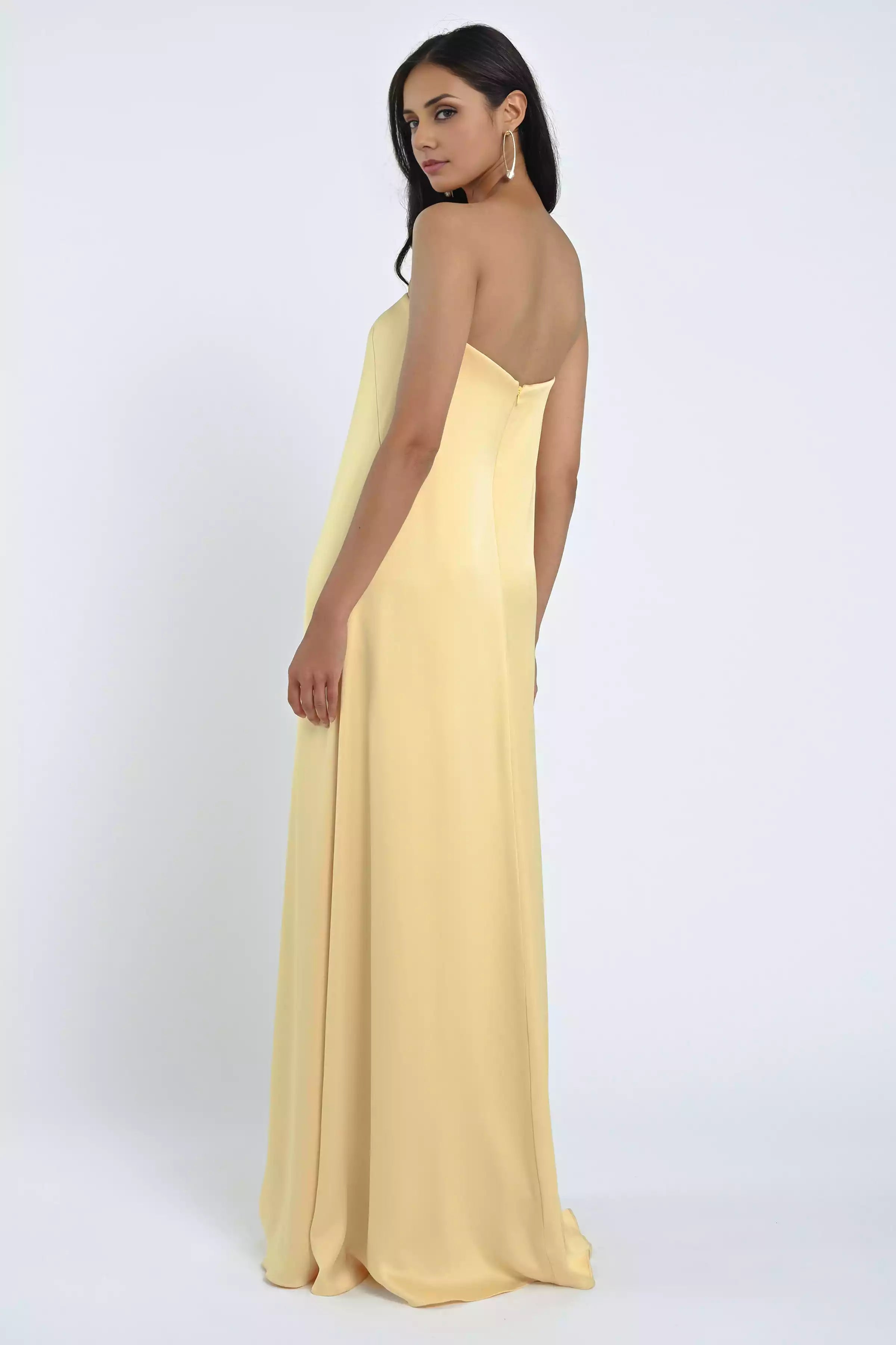 Dazzling luxury satin off shoulder neckline, tight fitting silhouette, timeless classic design Bridesmaid Dresses