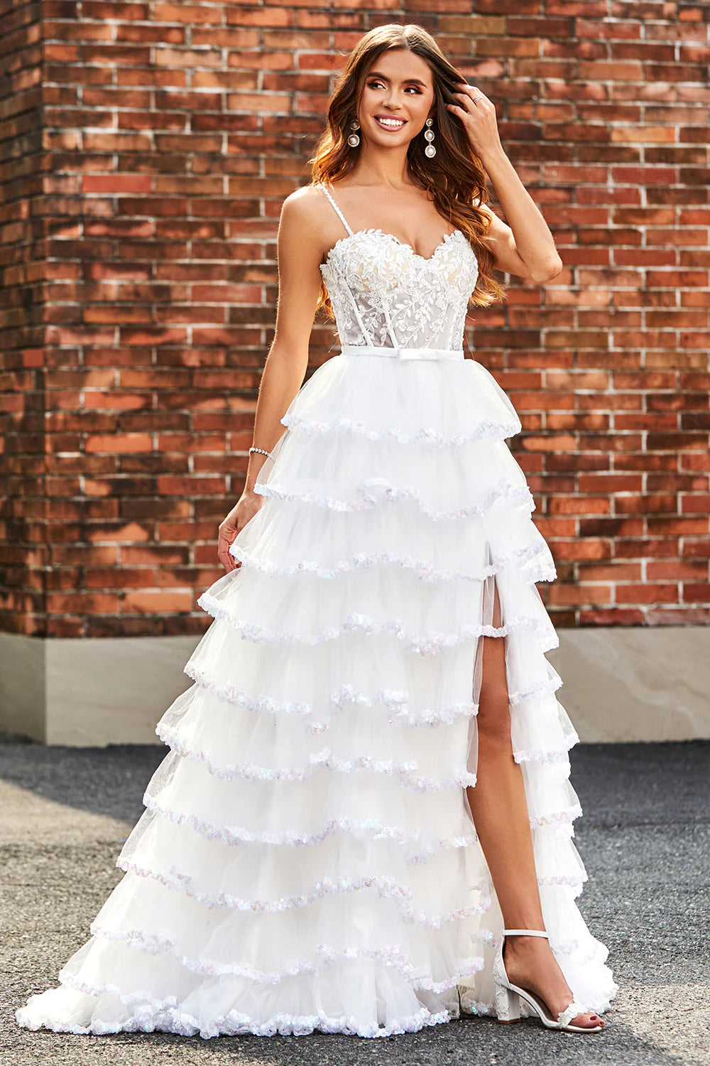 Dreamy Tulle A-Line Sweetheart Neck Beaded Strap Zipper Back Floor-Length Evening Dress