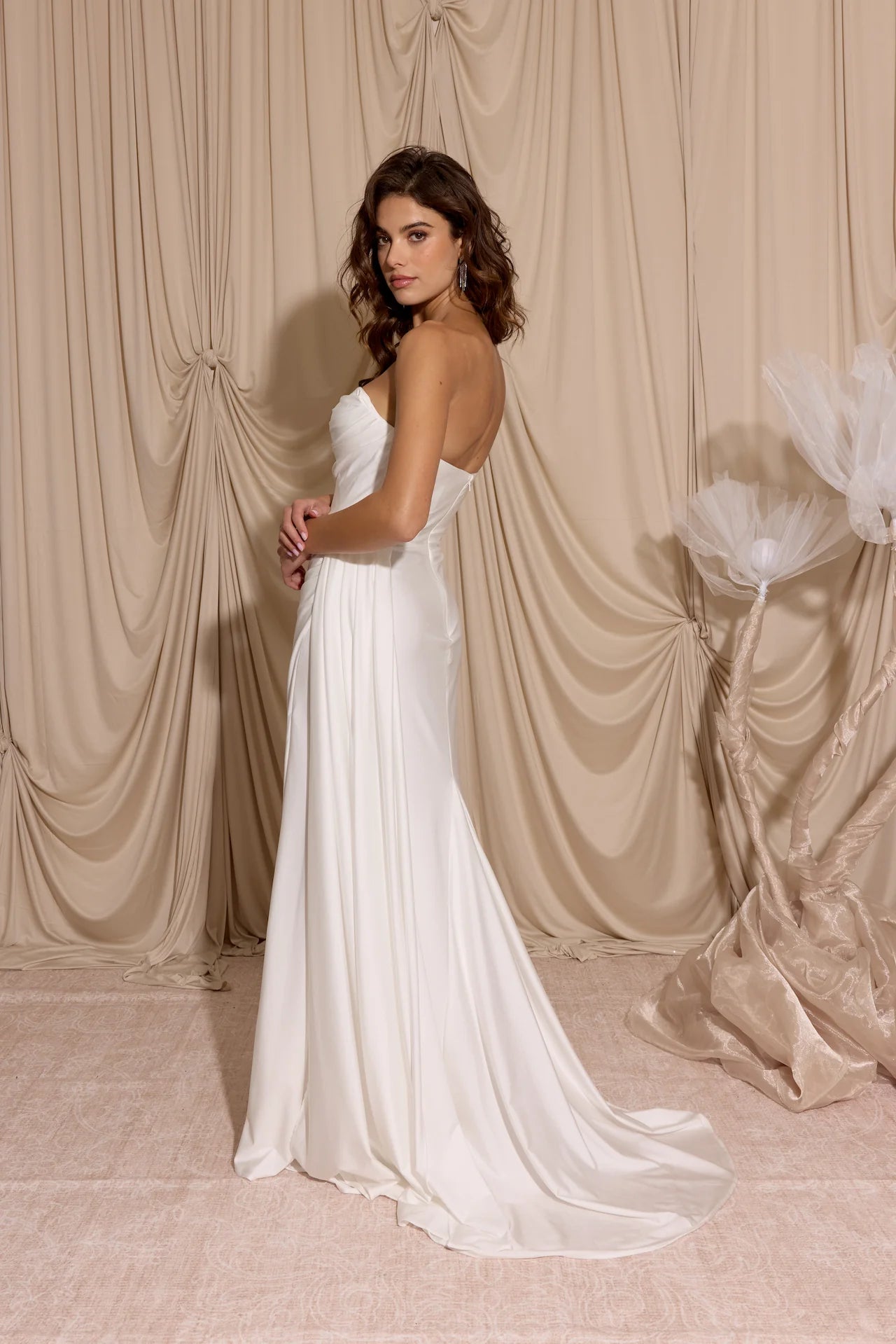 Elegant Mermaid Strapless Sweetheart Neck Sleeveless Floor Length Evening Dress