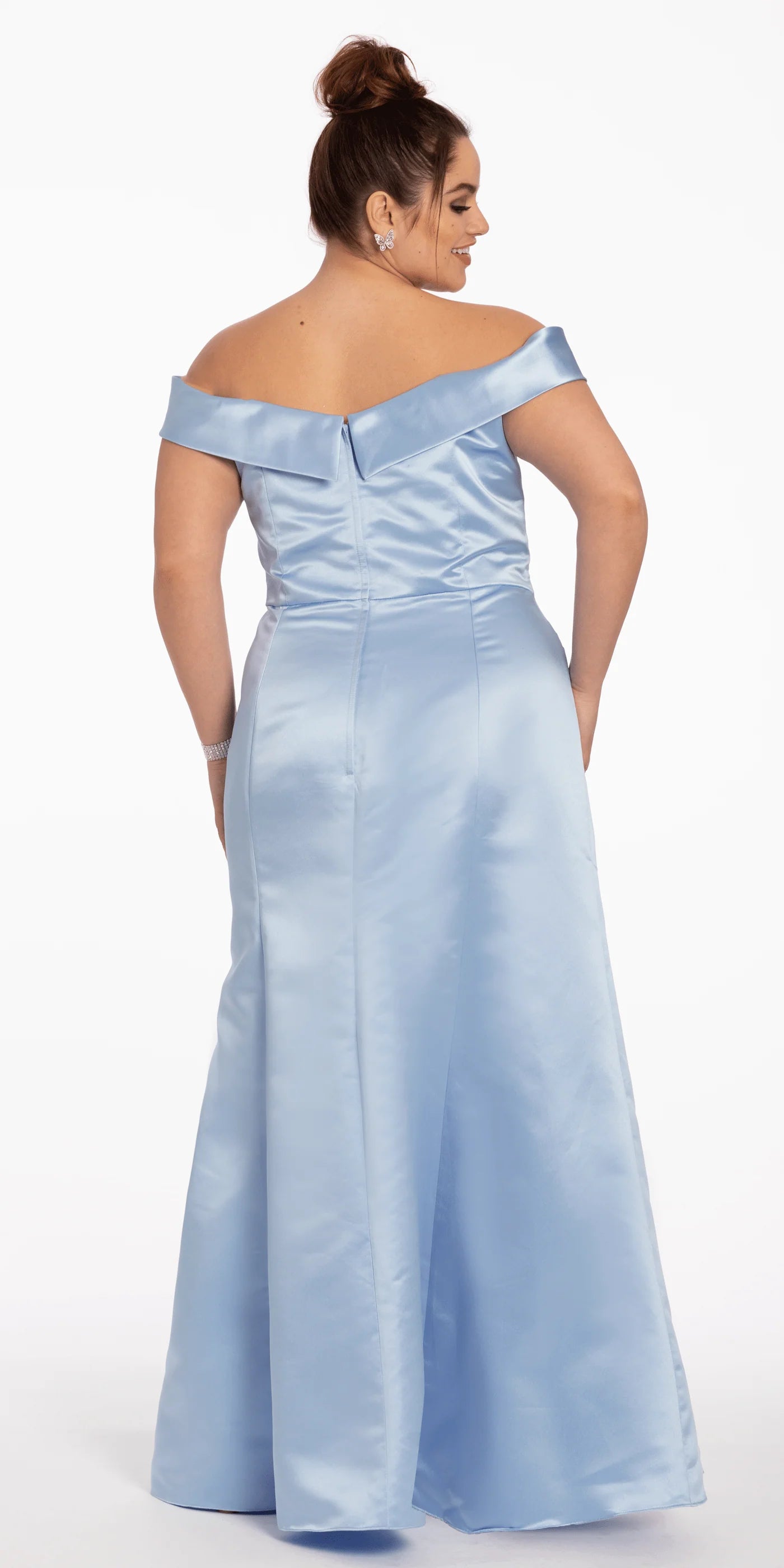 Elegant Satin Mermaid Off-the-Shoulder Ruched Floor Length Formal Evening Dress
