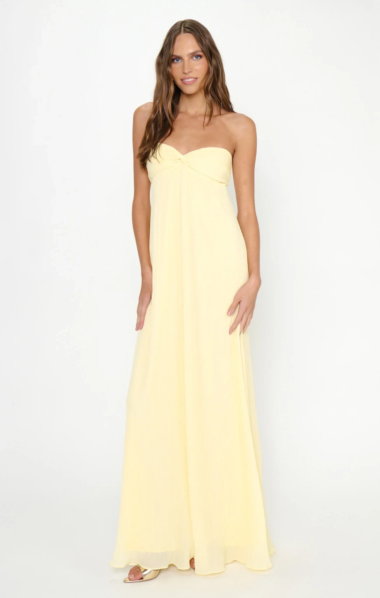 Flowy Chiffon A-Line Sweetheart Sleeveless Spaghetti Strap Back Floor-Length Bridesmaid Dresses
