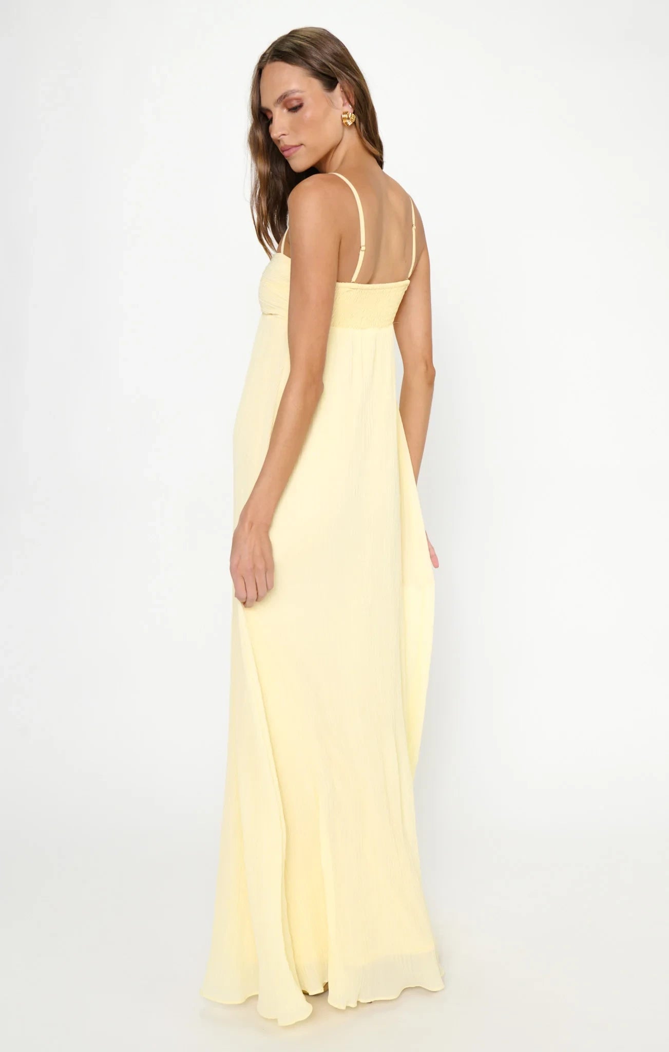 Flowy Chiffon A-Line Sweetheart Sleeveless Spaghetti Strap Back Floor-Length Bridesmaid Dresses