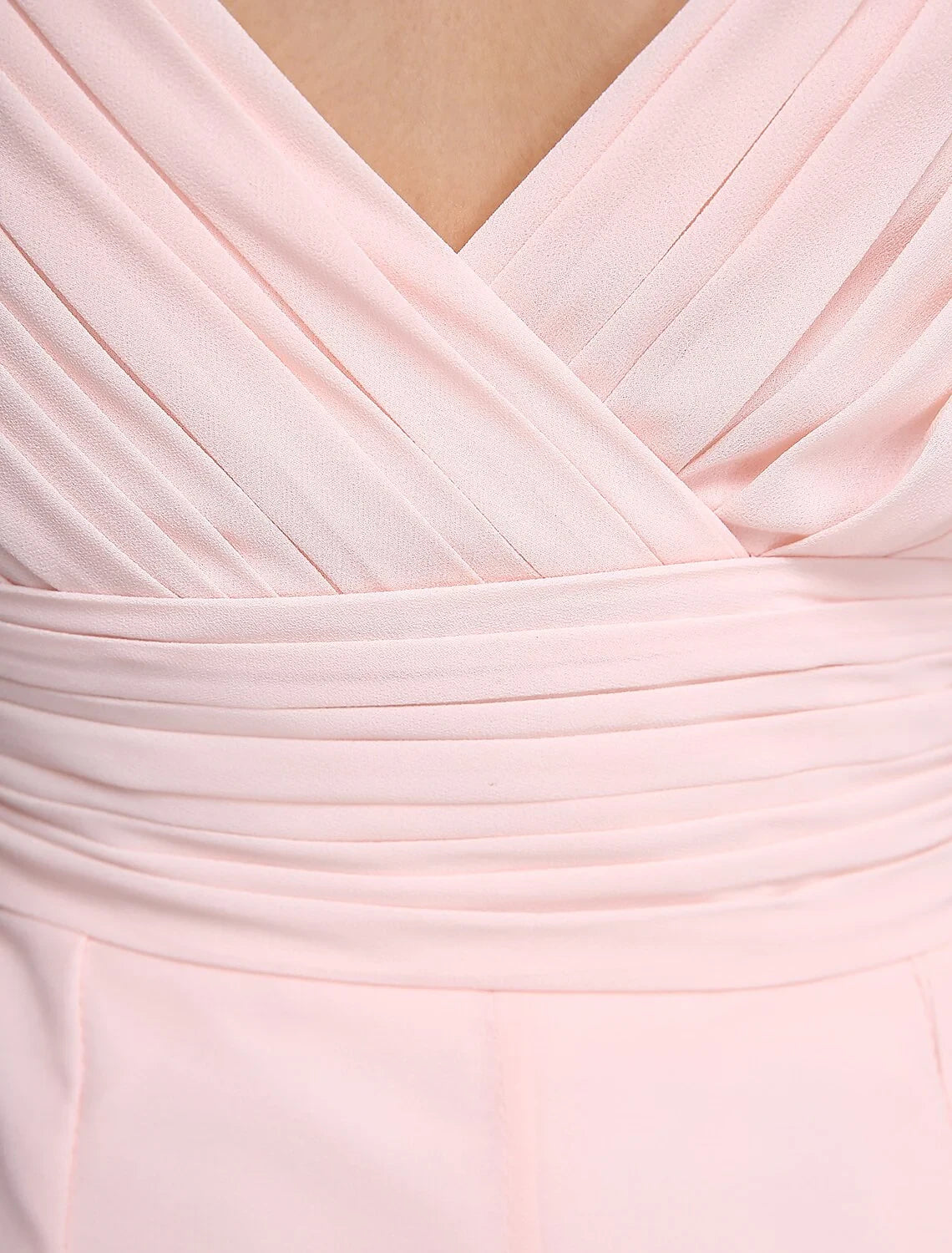 Flowy Chiffon A-Line V-Neck Sleeveless V-Back Floor-Length Bridesmaid Dresses