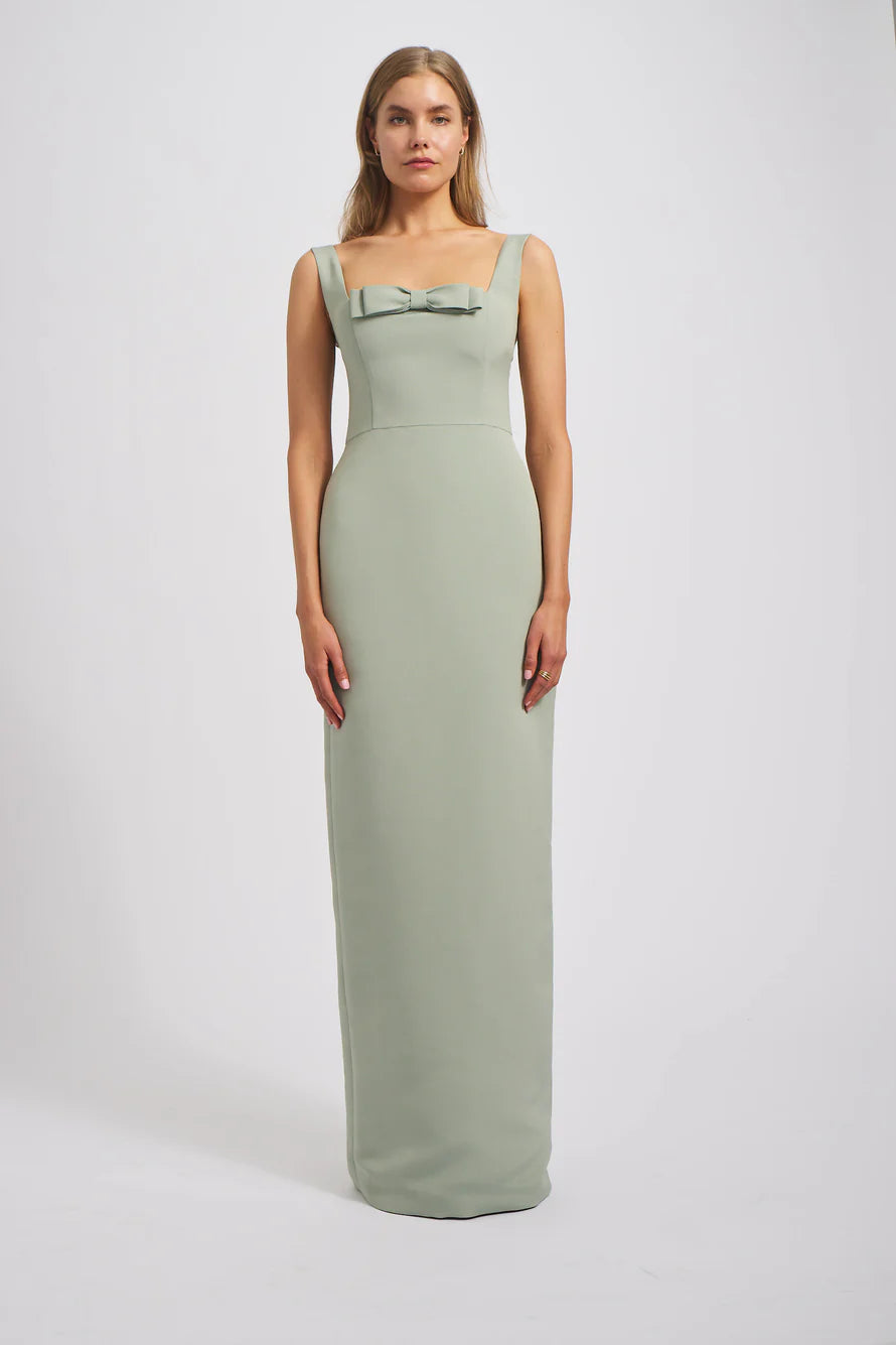 Form-Fitting Square Neck Sleeveless Floor Length Bridesmaid Dresses