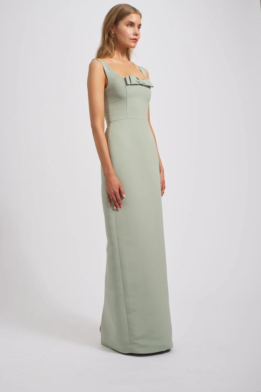 Form-Fitting Square Neck Sleeveless Floor Length Bridesmaid Dresses