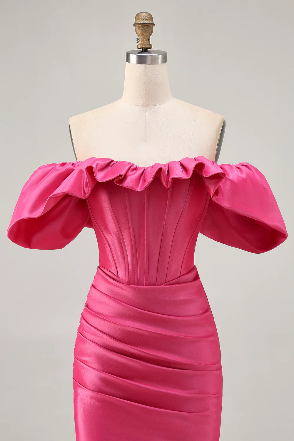 Fuchsia Off The Shoulder Bodycon Short Homecoming Dress