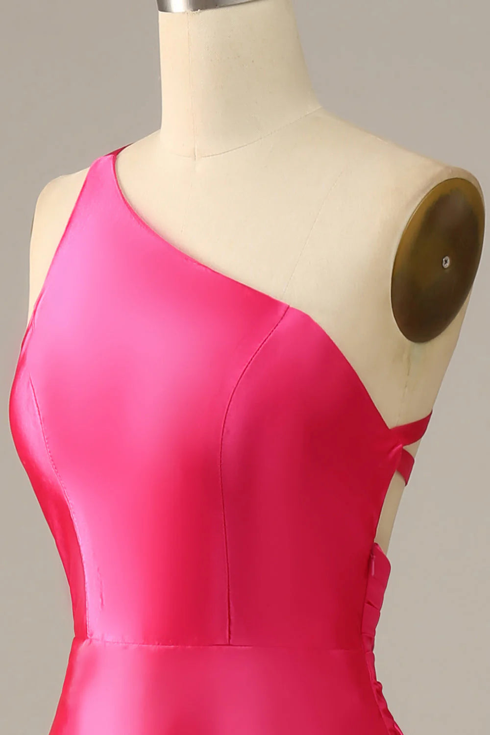 Fuchsia One Shoulder Mermaid Full Of Charm Prom Dress