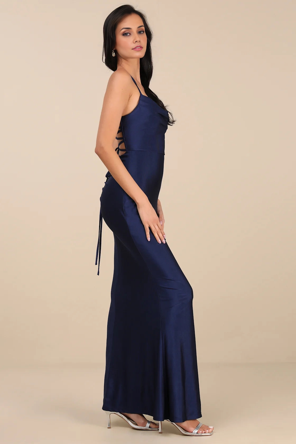 LANQI's elegant tight knit elastic back pleats showcase charming charm Homecoming Dresses