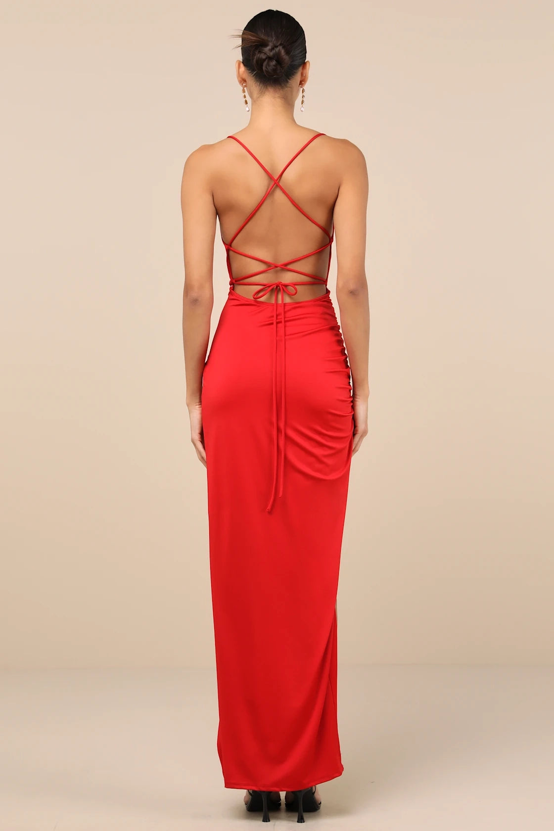 LANQI's sexy dangling neckline, tapered shoulder straps, pleated accents, straight tube silhouette, Homecoming Dresses
