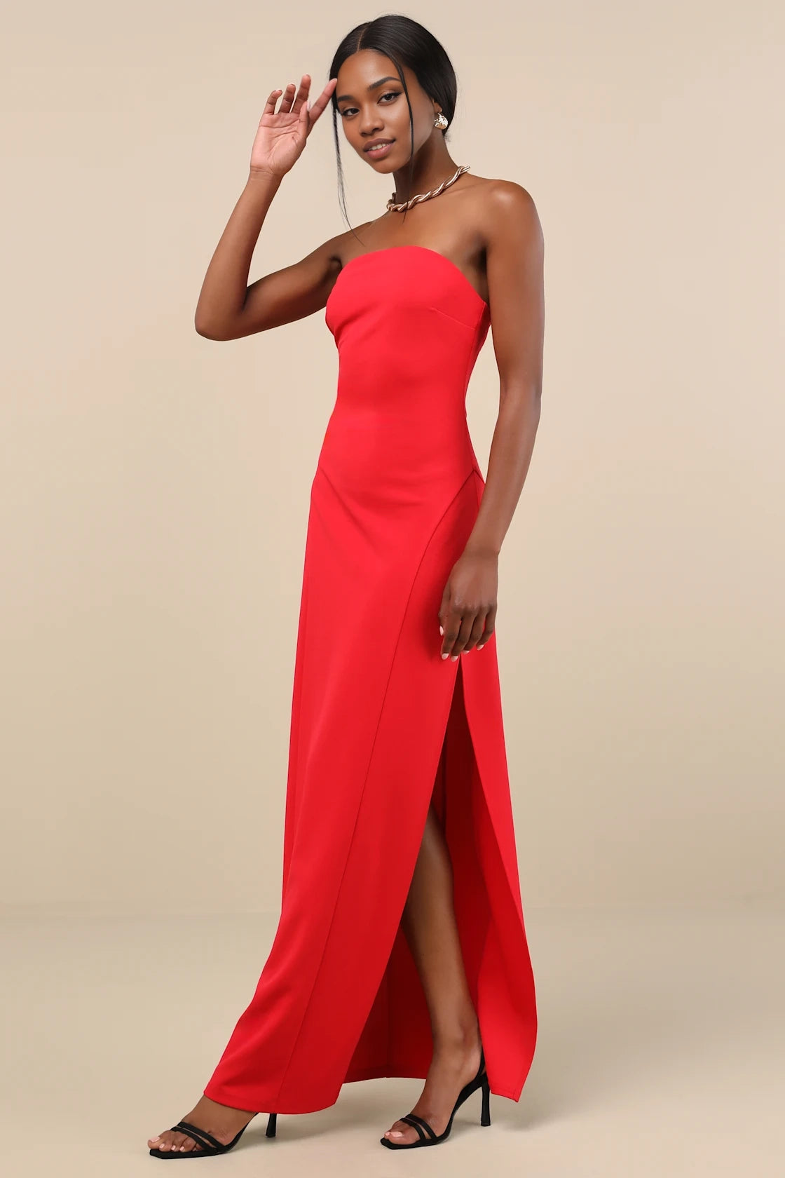 LANQI's stunning stretch crepe knit off shoulder tight corset off shoulder straight tube Homecoming Dresses