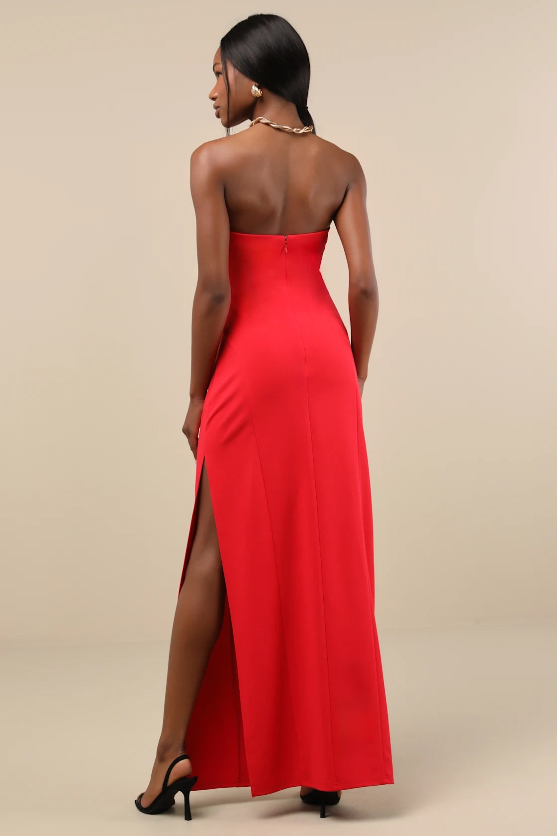 LANQI's stunning stretch crepe knit off shoulder tight corset off shoulder straight tube Homecoming Dresses