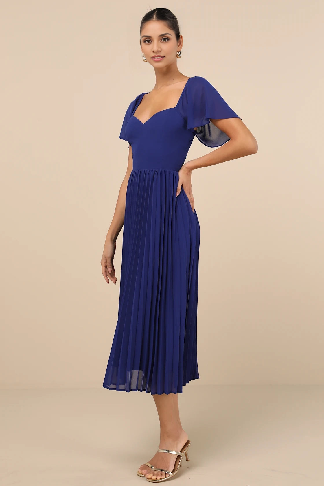 LANQI's unparalleled fashion A-line woven chiffon sweetheart neckline and back tie Homecoming Dresses
