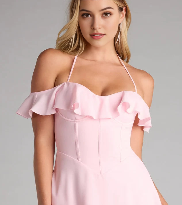 Laced With Charm Corset Lace-Up Mini Dress