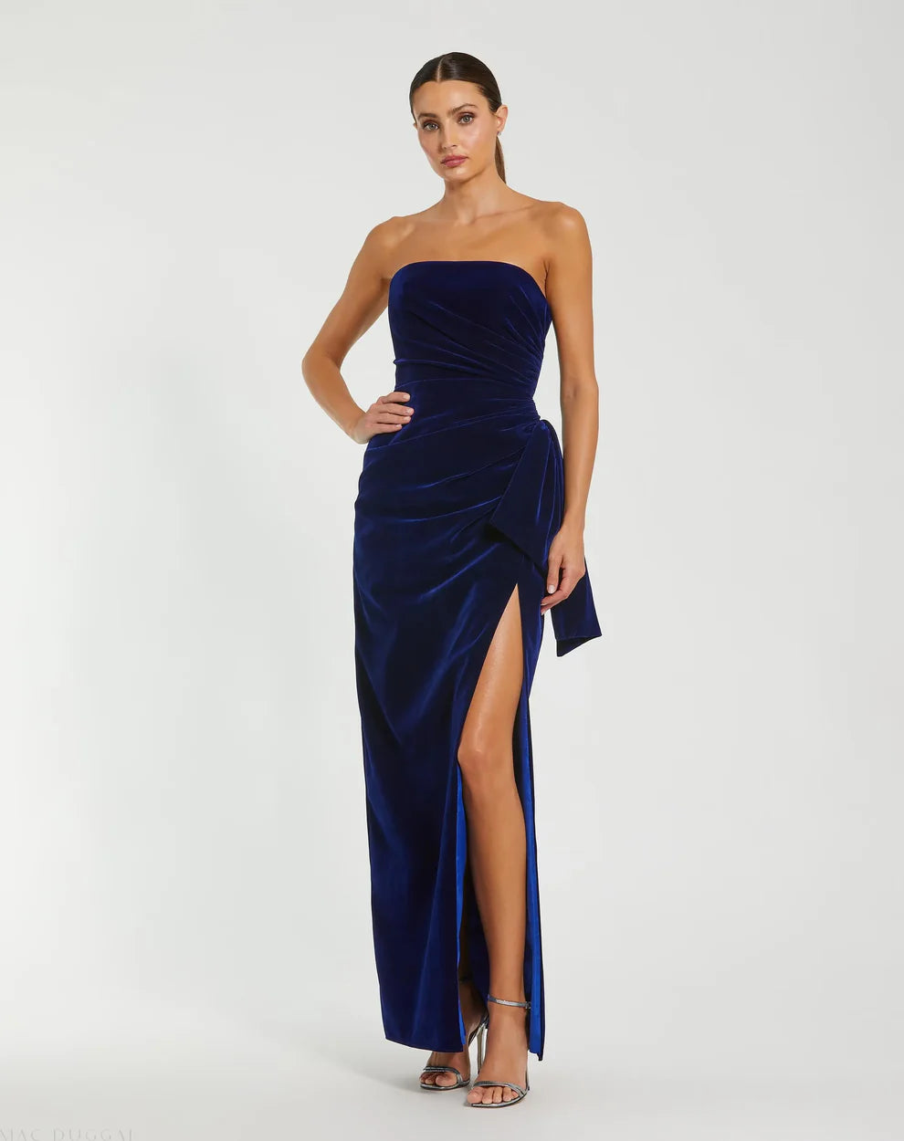 Luxurious Form-Fitting Mermaid Strapless Sweetheart Sleeveless Ruched Back Maxi Formal Evening Dress