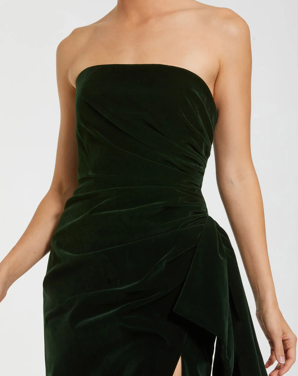 Luxurious Form-Fitting Mermaid Strapless Sweetheart Sleeveless Ruched Back Maxi Formal Evening Dress