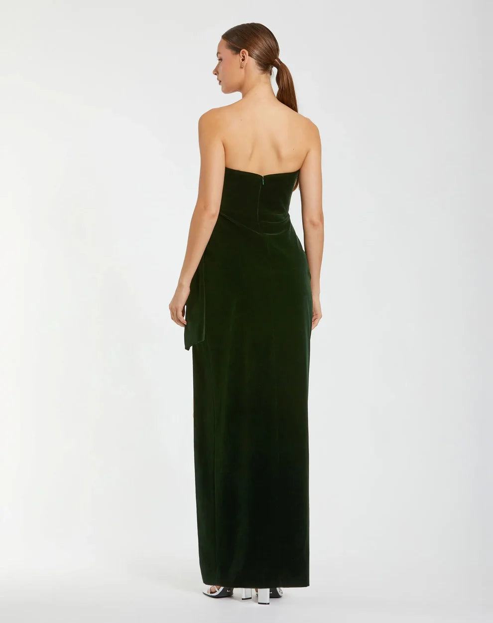 Luxurious Form-Fitting Mermaid Strapless Sweetheart Sleeveless Ruched Back Maxi Formal Evening Dress