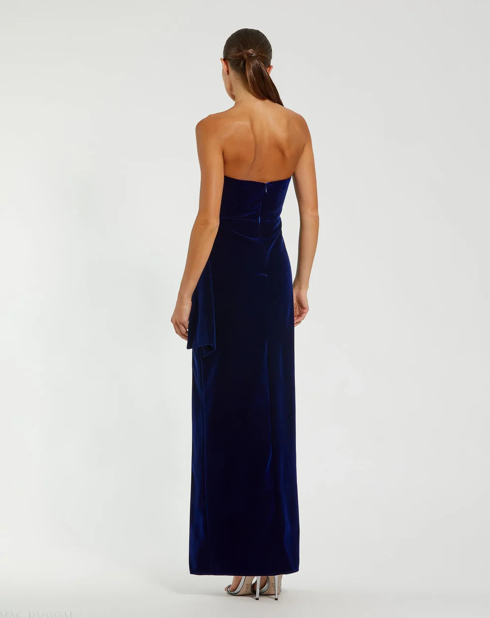 Luxurious Form-Fitting Mermaid Strapless Sweetheart Sleeveless Ruched Back Maxi Formal Evening Dress
