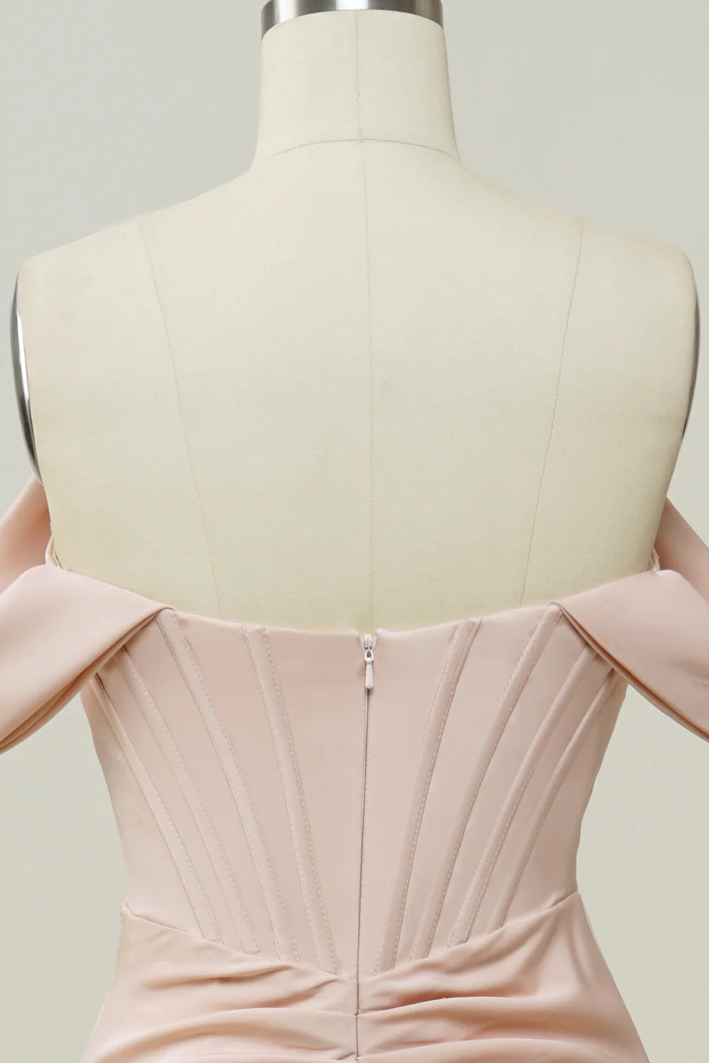 Off-the-Shoulder Blush Slit Full Of Charm Gown