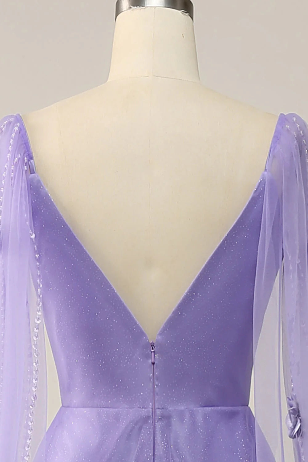 Purple Watteau Train Full Of Charm Prom Dress With 3D Flowers