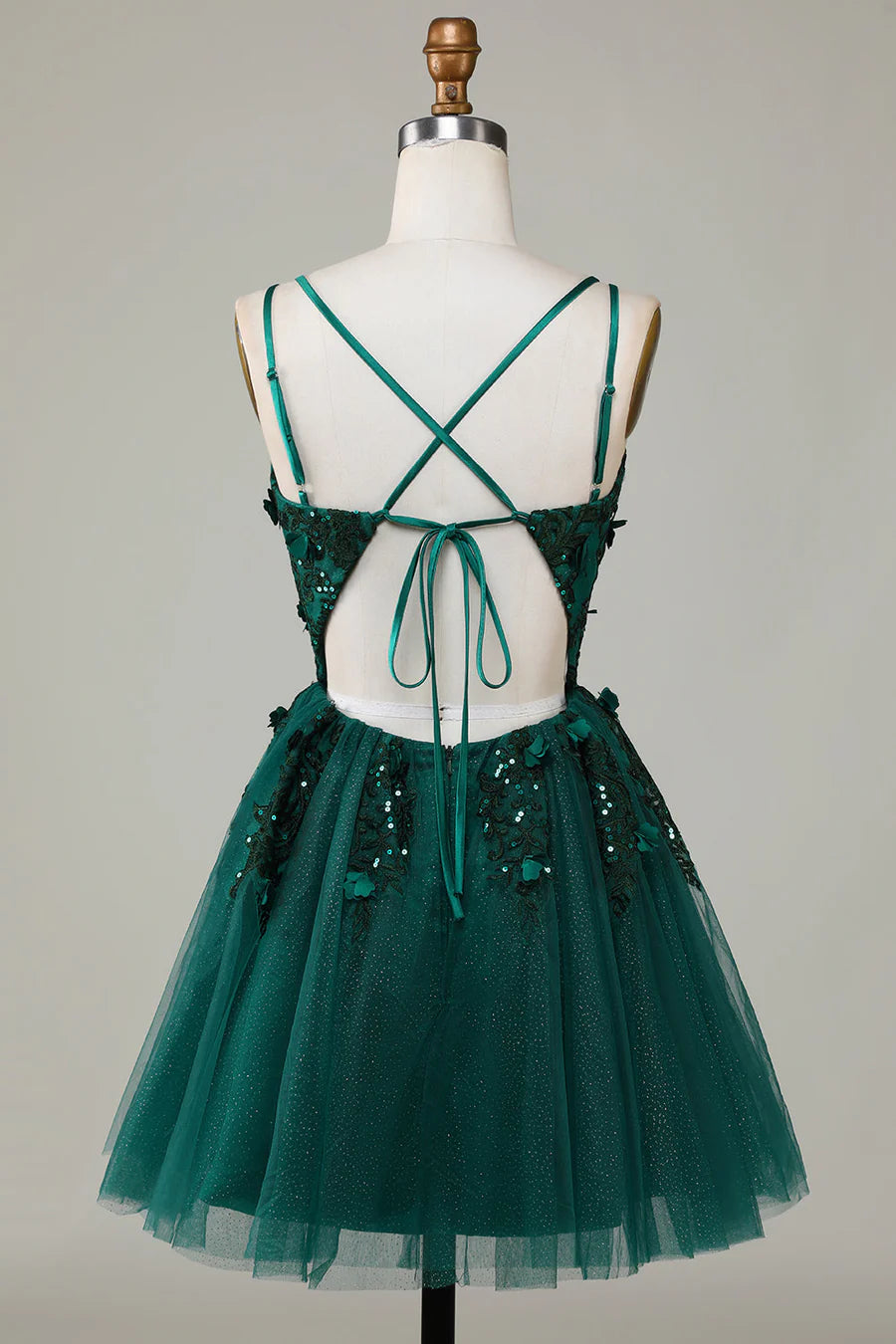 Emerald Green V-Neck A-Line Retract Your Waist Homecoming Dresses