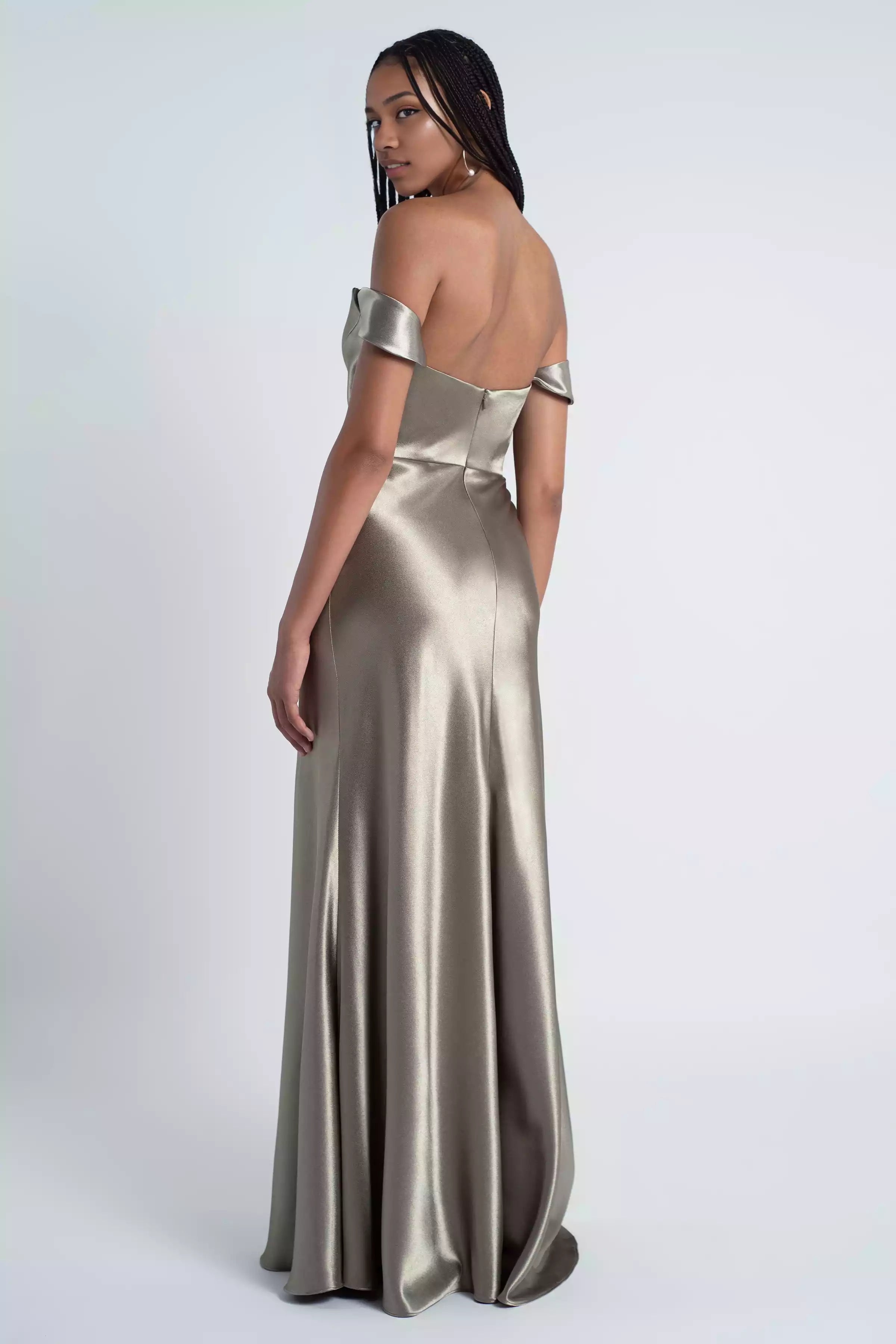 Sexy and charming heart-shaped collar tight corset, off shoulder slanted skirt, scarf collar, natural waist seam, Bridesmaid Dresses