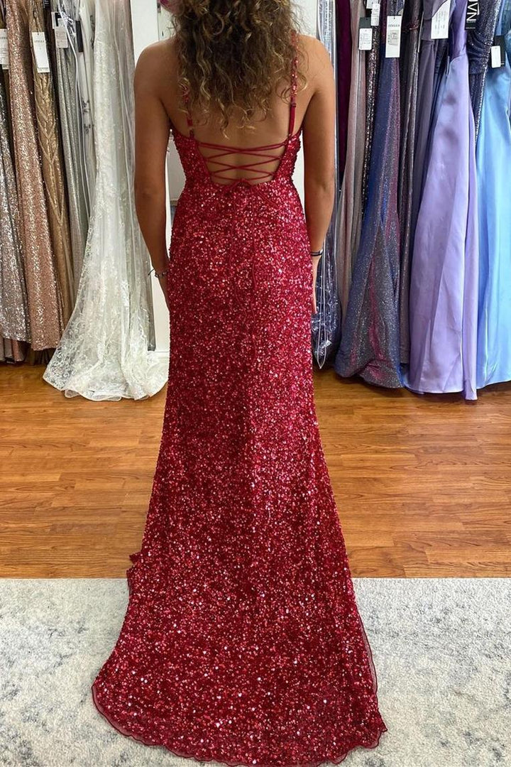 Simple Spaghetti Straps A-Line Empire-Waist Sleeveless Long Formal Prom Dress