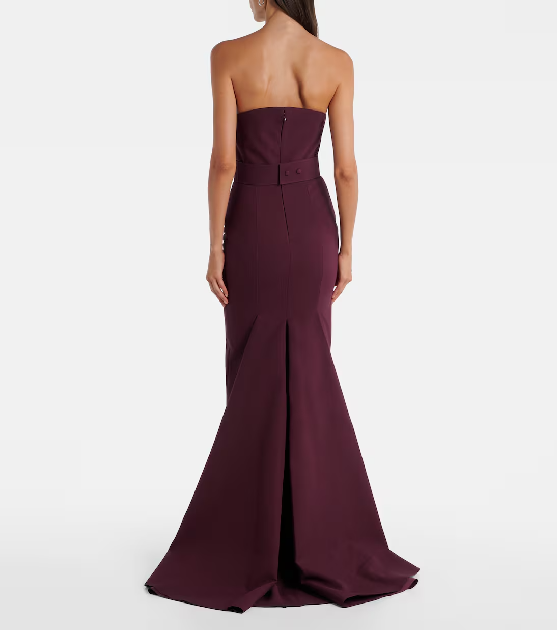Sleek Mermaid Gown Strapless Sweetheart Neck Sleeveless Open Back Floor Length Formal Evening Dress