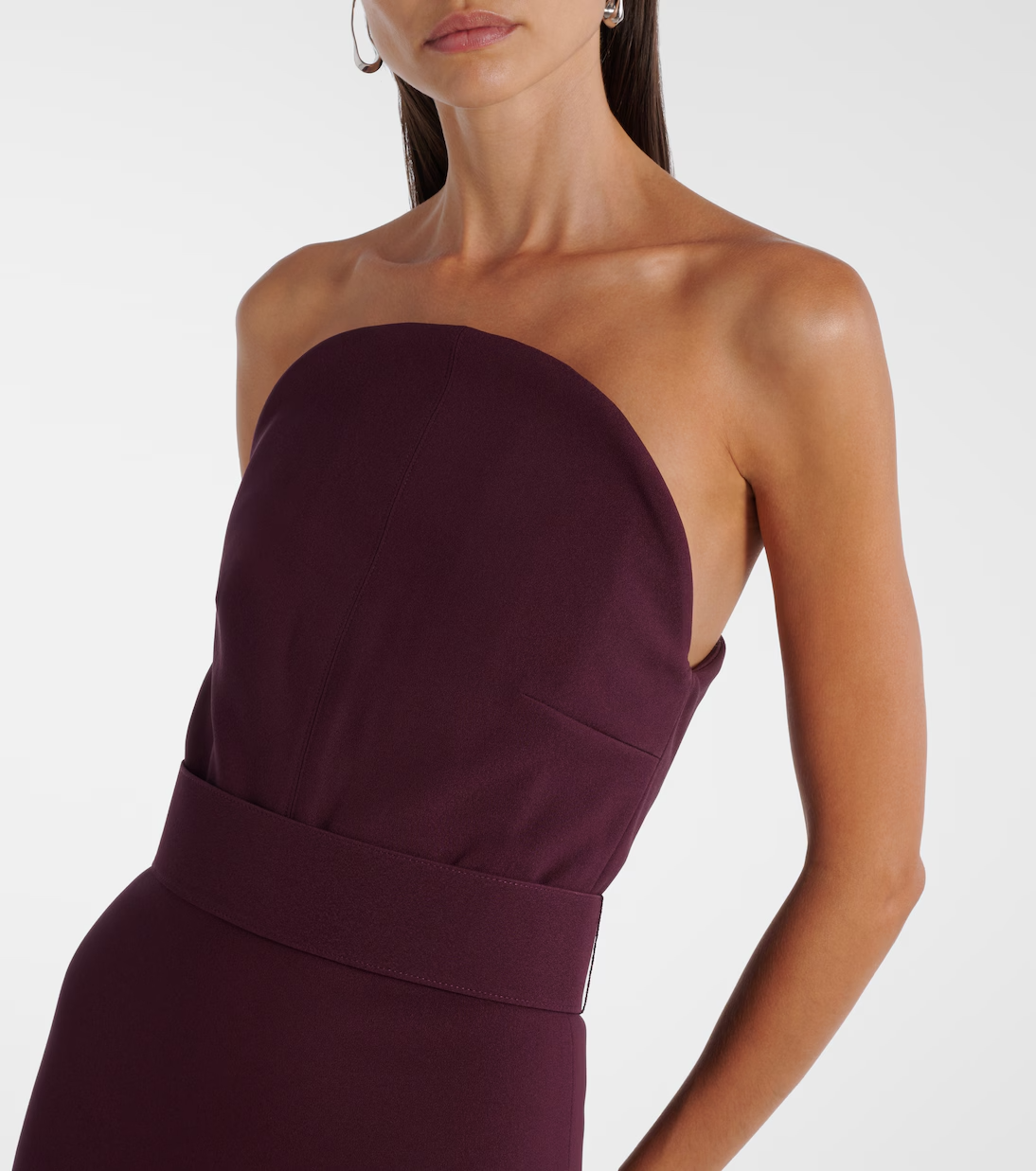 Sleek Mermaid Gown Strapless Sweetheart Neck Sleeveless Open Back Floor Length Formal Evening Dress