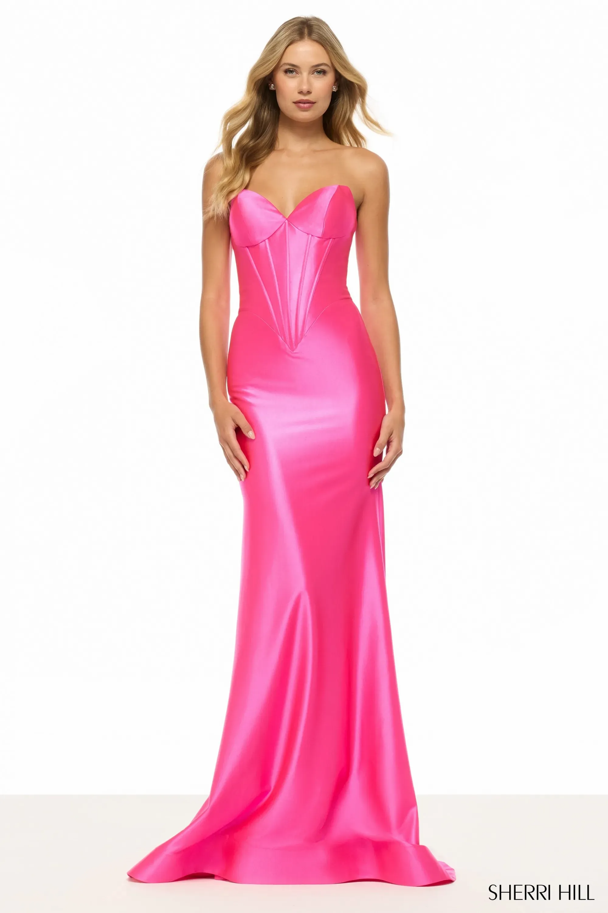 Sleek Mermaid Strapless Sweetheart Corset Floor Length Evening Dress
