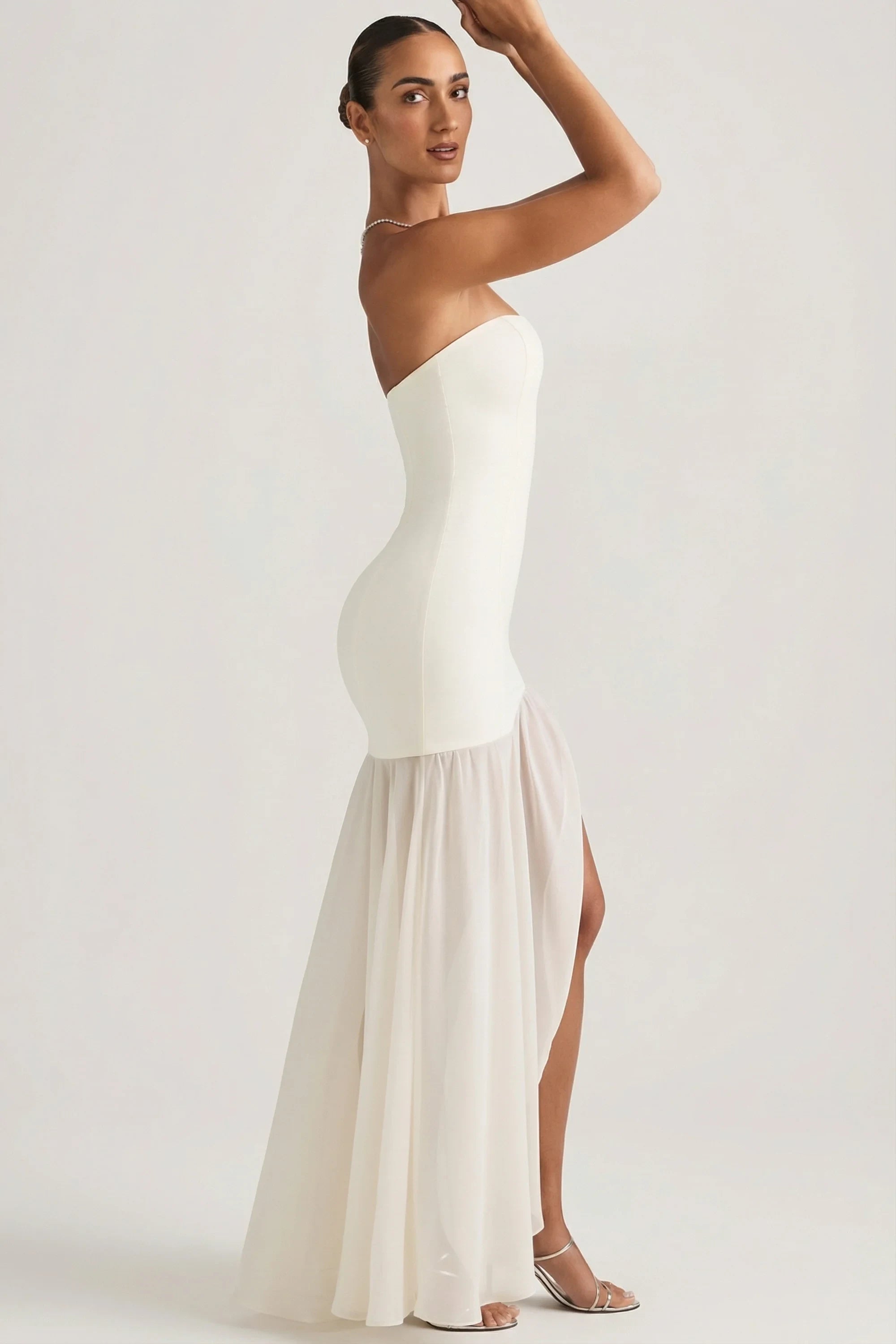 Sophisticated Satin Mermaid Strapless Sweetheart Sleeveless Strapless Back Maxi Evening Dresses