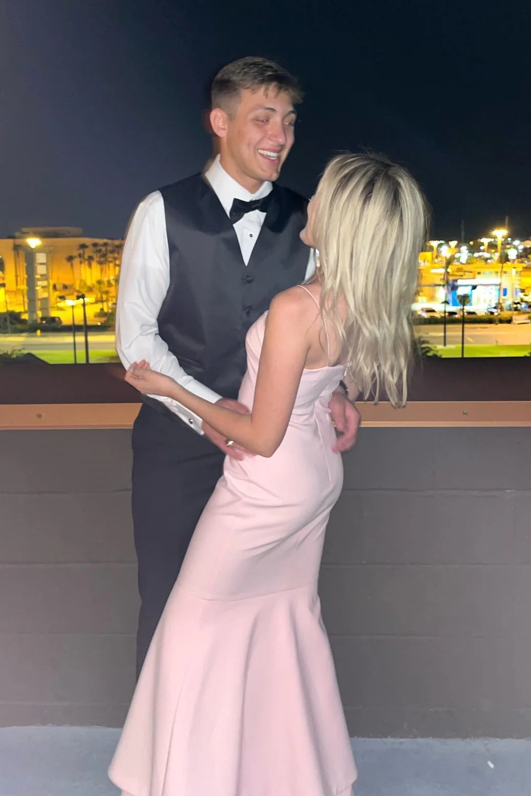 Spaghetti Straps Light Pink Tiered Long Full Of Charm Prom Dresses