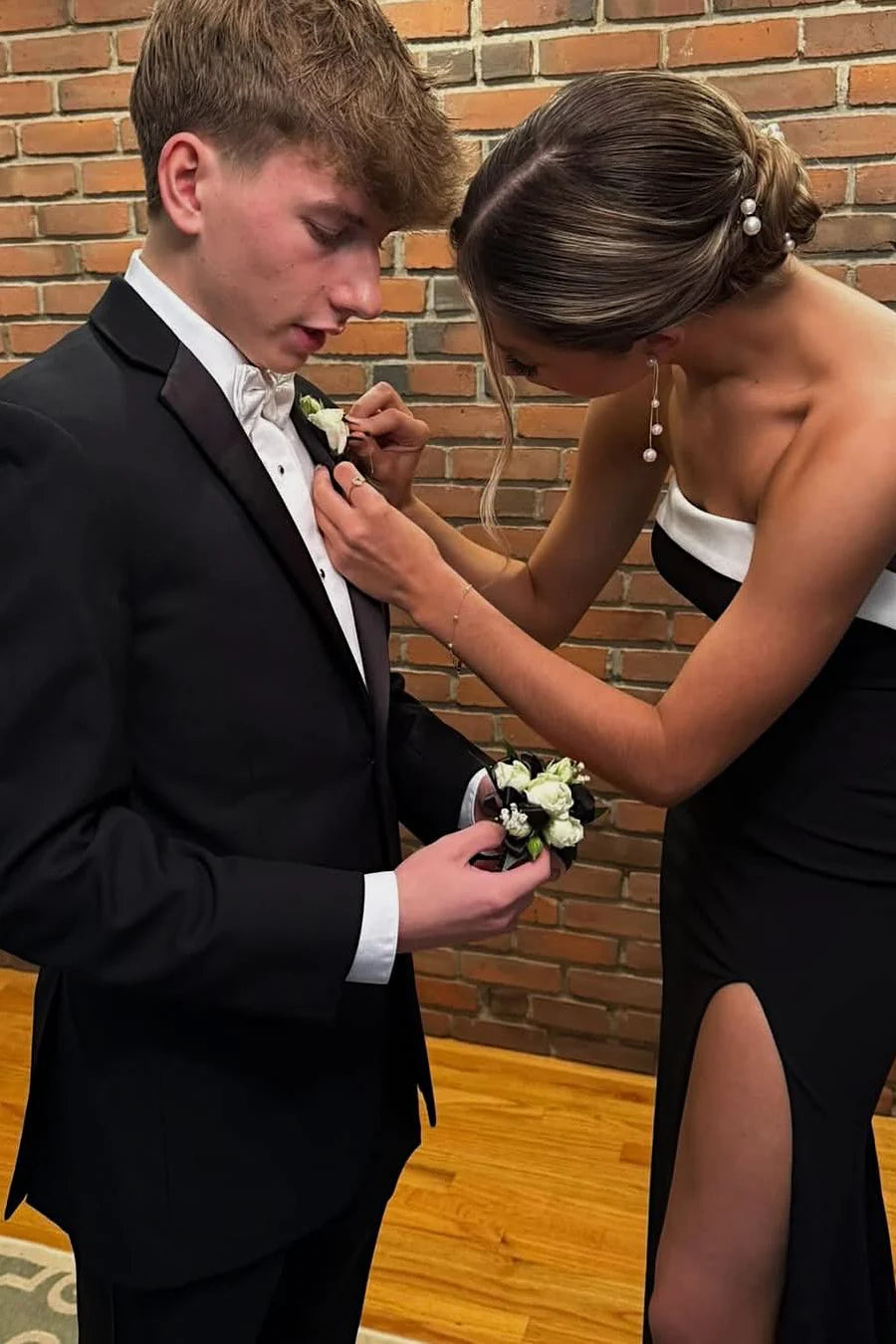 Strapless Black Mermaid Long Unique Design Full Of Charm Prom Dresses