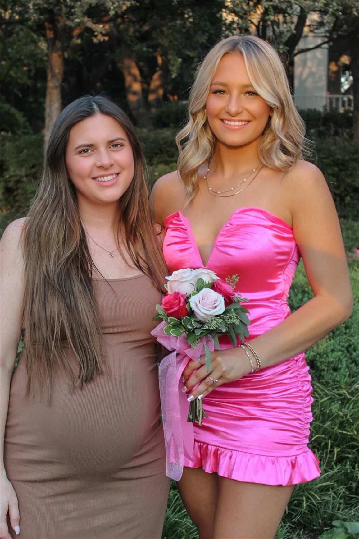 Strapless Hot Pink Ruched Bodycon Short Unique Design Full Of Charm Homecoming Dresses