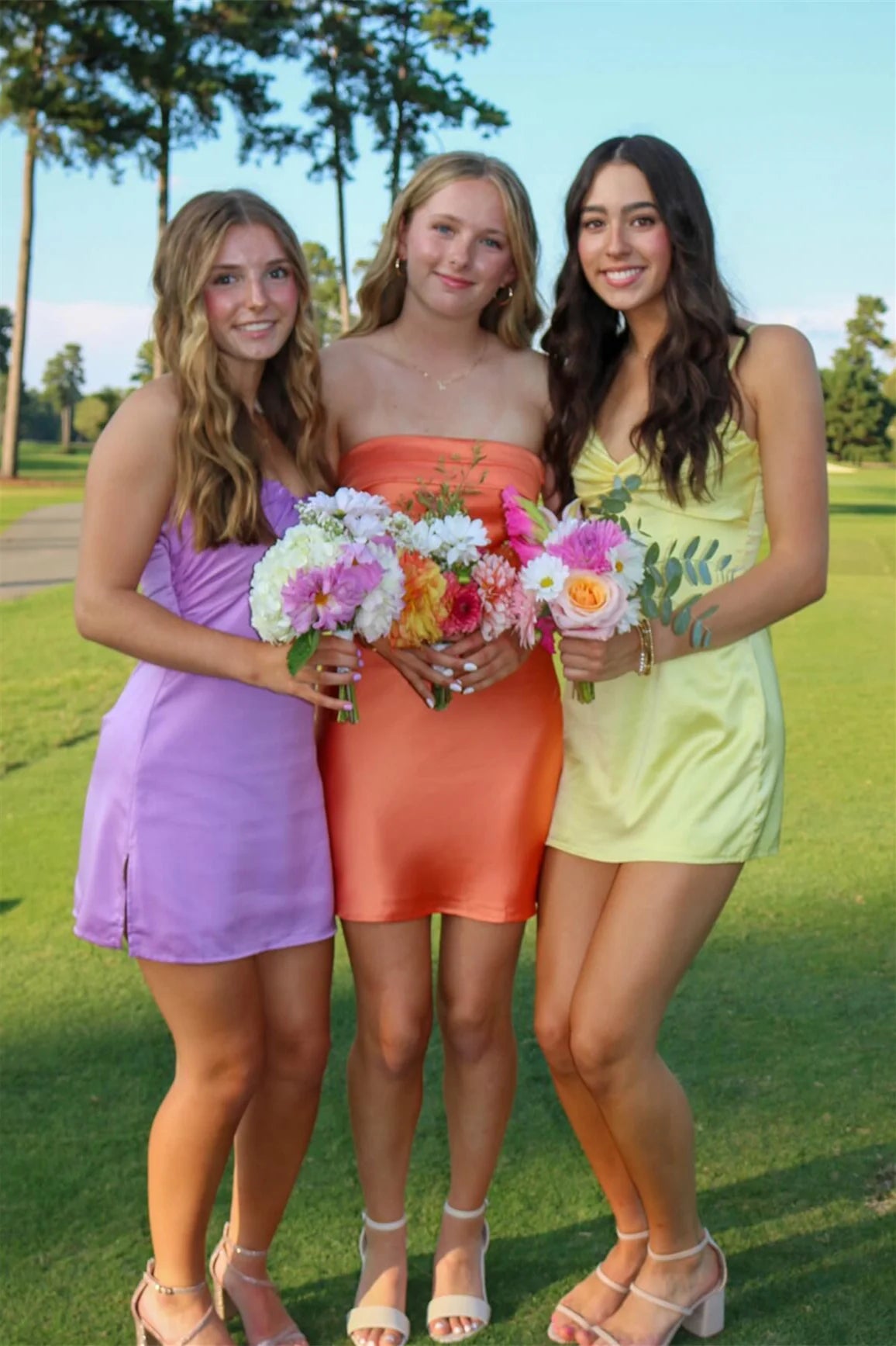 Strapless Orange Cowl Back A-line Short Unique Design Full Of Charm Homecoming Dresses
