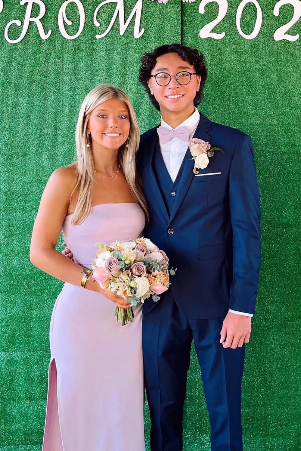 Strapless Pink Maxi Full Of Charm Prom Dresses