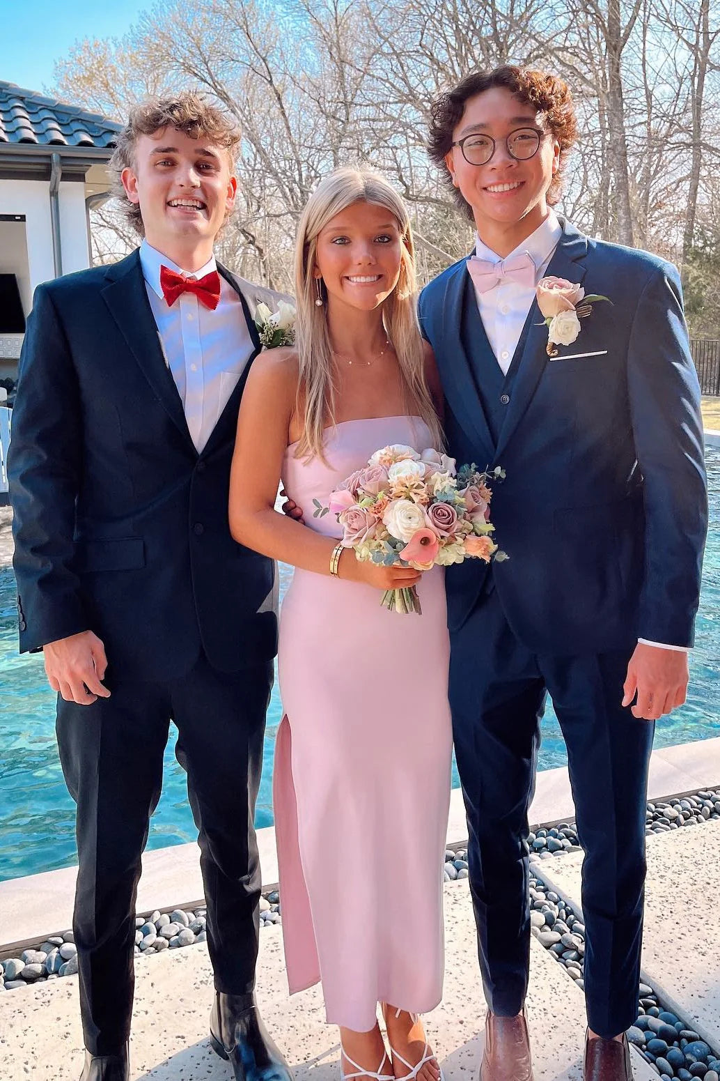 Strapless Pink Maxi Full Of Charm Prom Dresses