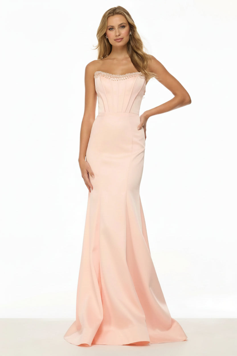 Stunning Satin Mermaid Sweetheart Strapless Lace-Up Back Floor-Length Evening Dresses