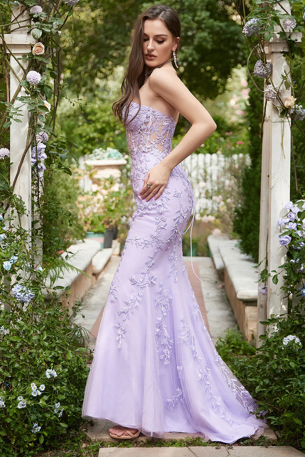 Sweetheart Neck Mermaid Purple Prom Dress With Appliques